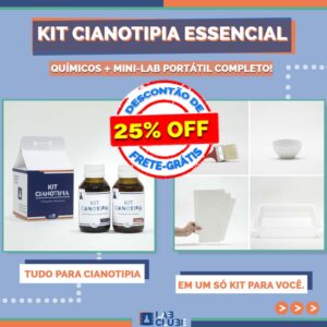 Kit Cianotipia Essencial: Químicos + Mini-Lab Completo