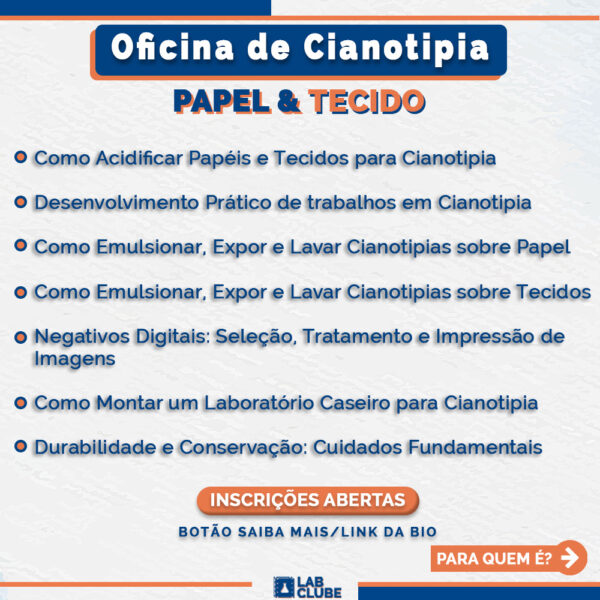 OFICINA PRESENCIAL CIANOTIPIA SOBRE PAPEL & TECIDO - 23 e 24/AGOSTO/25 - Imagem 5